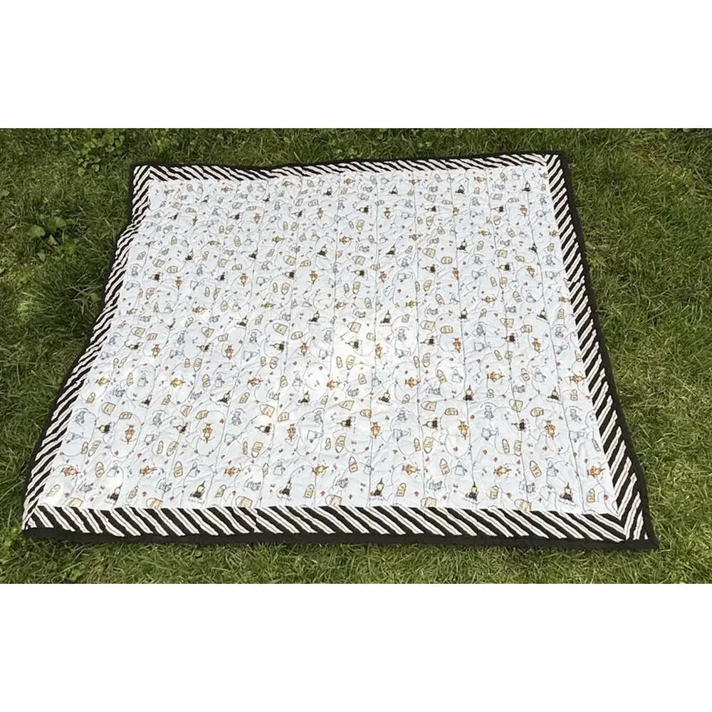 Handmade Quilt Halloween Candy Corn Front -Black Back W Bats 50” Cute!